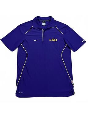 LSU Tigers Nike Team Mens Purple Performance Polo Shirt Size Medium